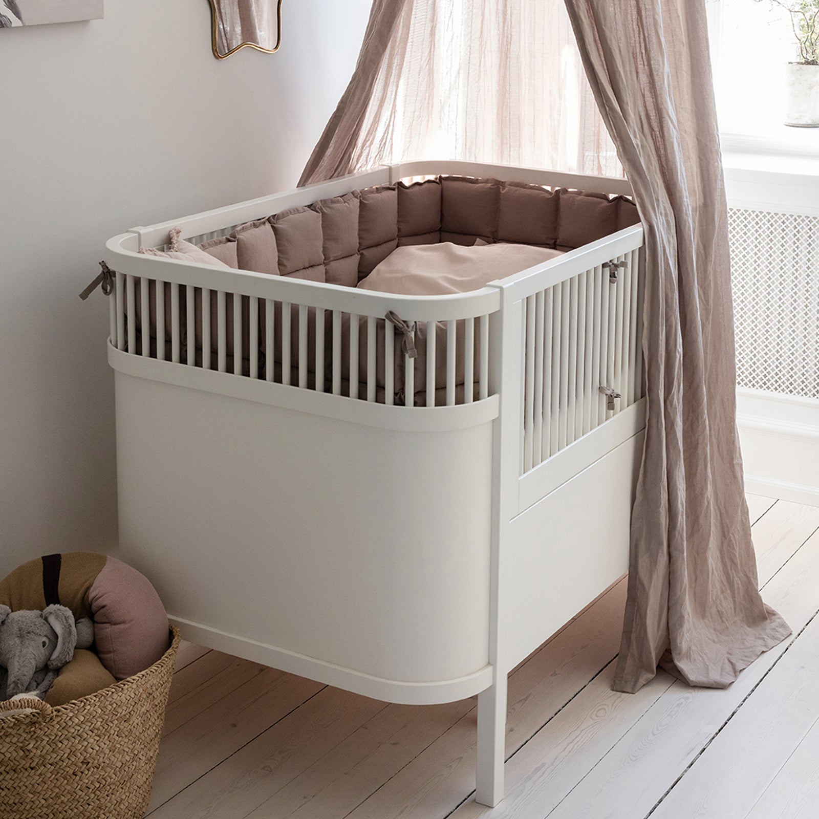 Baby bumper, Kapok - Sebra Sleep - Jetty beige – sebra-interior.com