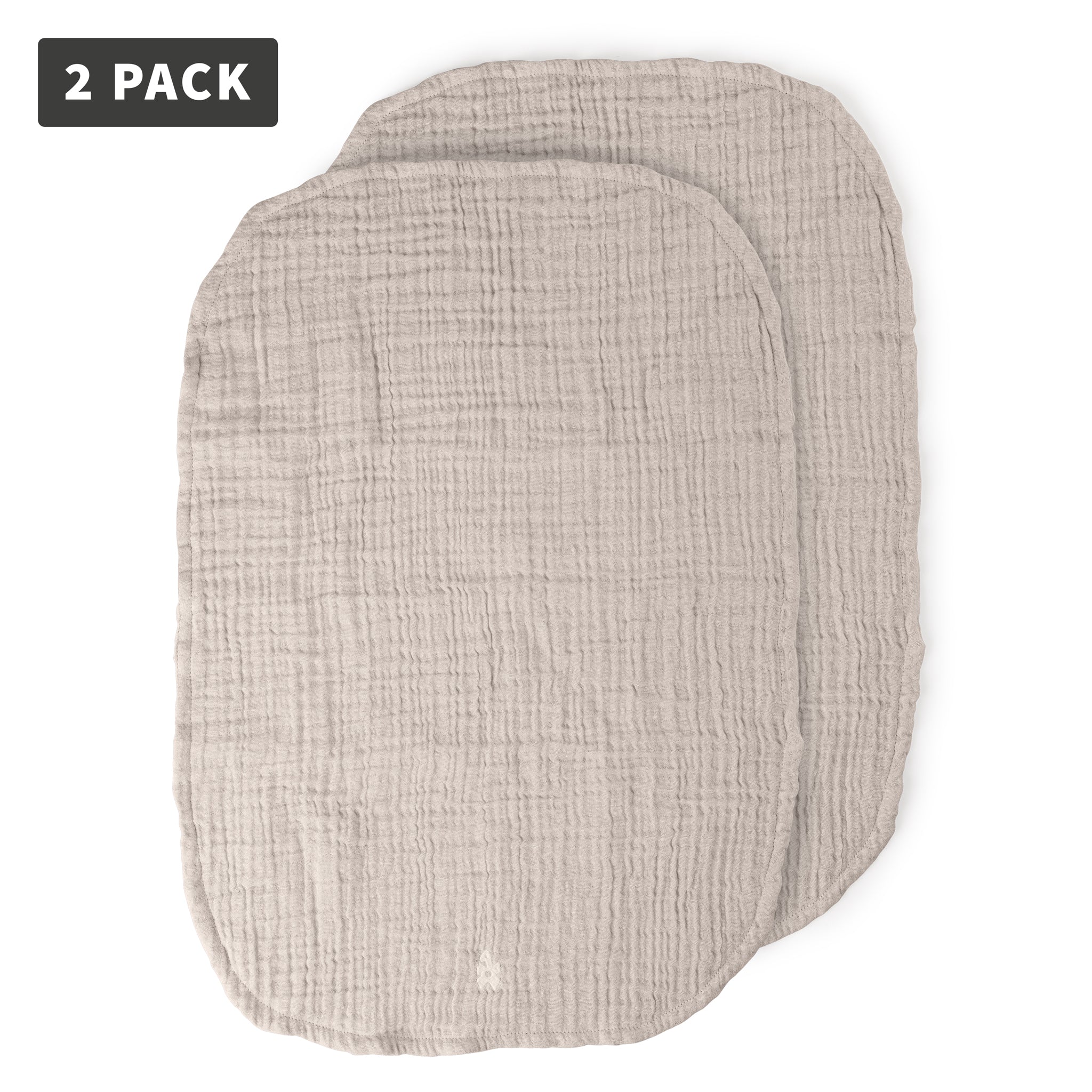 Muslin Changing mat towel 2-pack - Sebra Care - Birchbark rose