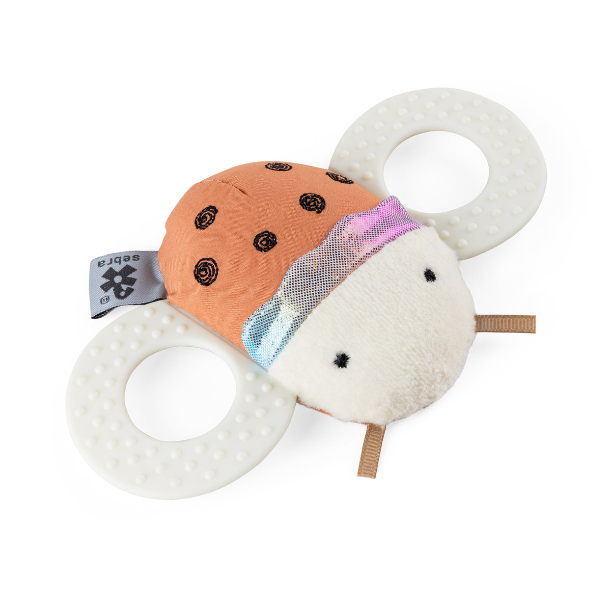Luca the ladybird, Rattle - Activity rattle with mirror - Dark
