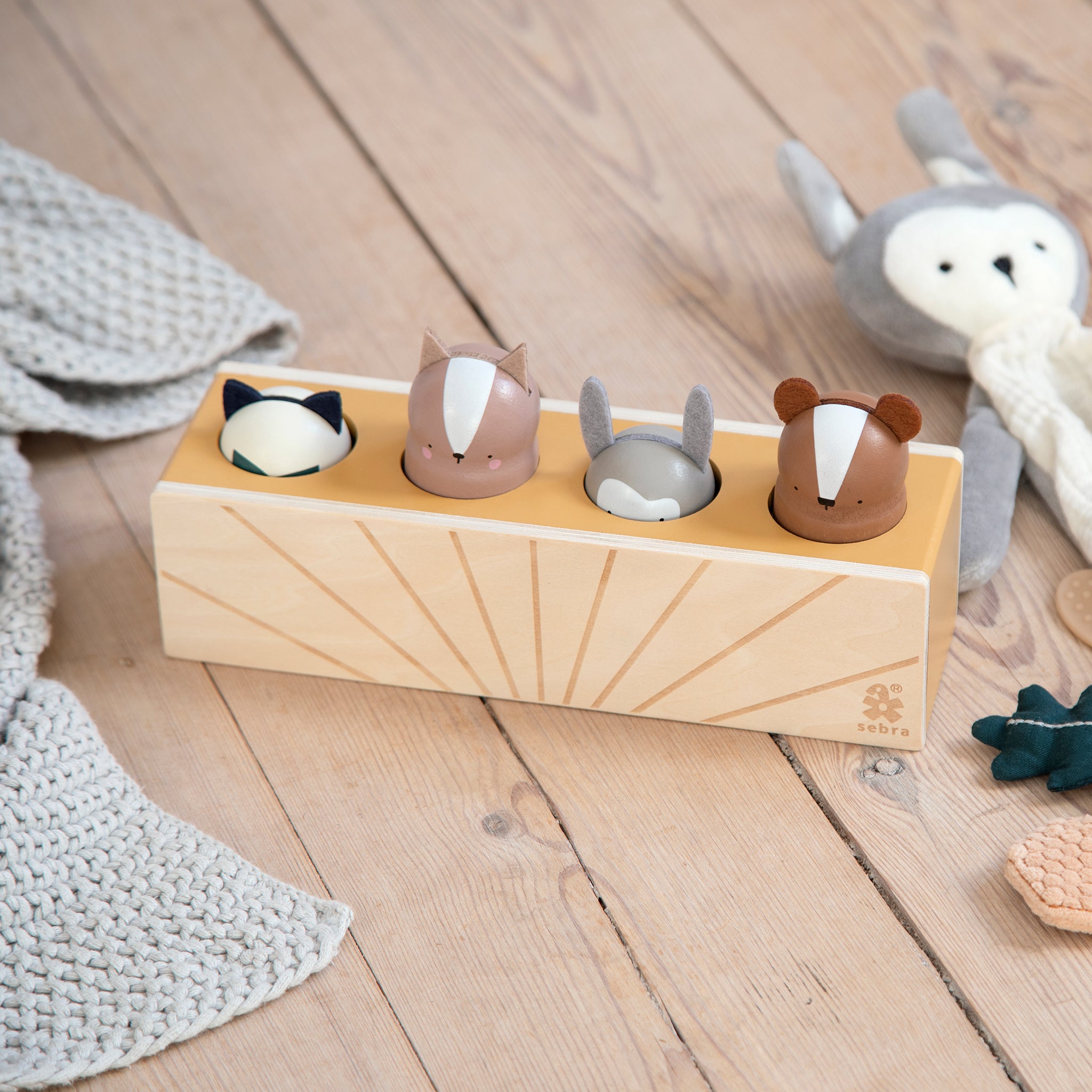 sonanddaughter ベージュ ノースリーブセット Pop up toy, Woodland - Sebra Play - Multi-coloured