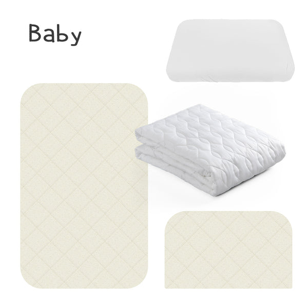 Bundle, Baby mattress incl. BABY mattress pad and jersey sheet.