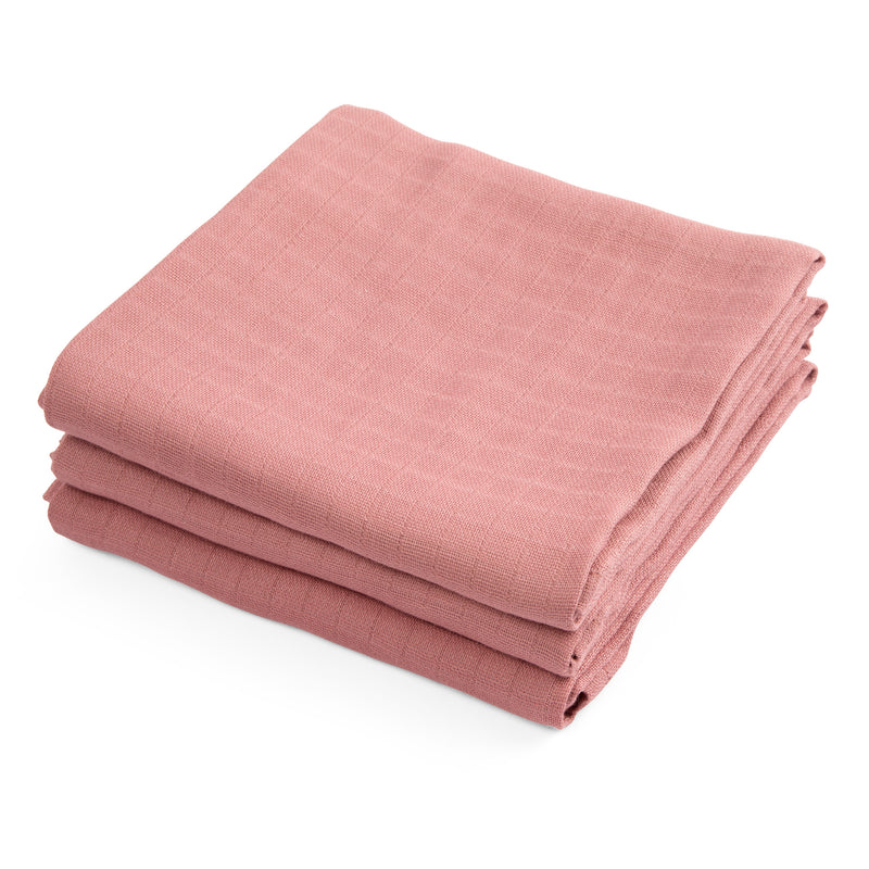 Muslins, 3 pcs. - Sebra Care - Blossom pink –